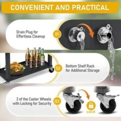 Karl Home 80 QT Dary Gray Patio Cooler Cart -Karl Home Shop GUEST 0040d809 10b6 4372 8eae 0a55ccb9ff9a