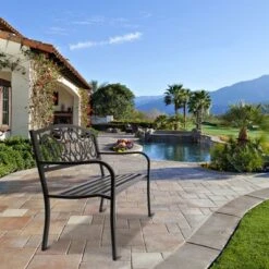 Karl Home | 47 In. Black Iron Outdoor Bench -Karl Home Shop GUEST 01b22e73 0aea 47cc 99f0 9caa3d001f95