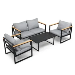 Karl Home Patio 4-Piece Metal Conversation Set With Cushions 17 Karl Home Patio 4-Piece Metal Conversation Set With Cushions -Karl Home Shop GUEST 03c920ed b88e 4424 9499 47969ec448da