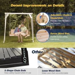 Karl Home | 4ft 2-Personn Nature Outdoor Fir Wood Hanging Porch Swing 9 Karl Home | 4ft 2-Personn Nature Outdoor Fir Wood Hanging Porch Swing -Karl Home Shop GUEST 03e44cce c285 4a51 be7f 1b271252ede4 1