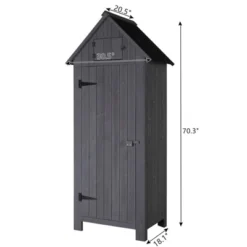 Karl Home 70'' H Gray Solid Wood Outdoor Storage Shed -Karl Home Shop GUEST 03fc7d46 c1fa 4c2f a8f7 cbacc4b27559