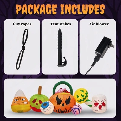 Karl Home 8FT Halloween Inflatables Pumpkins Eyeball Candy Outdoor Decorations 6 Karl Home 8FT Halloween Inflatables Pumpkins Eyeball Candy Outdoor Decorations - Image 4