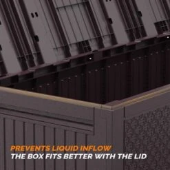 Karl Home 90 Gallons Plastic Deck Box Outdoor Storage