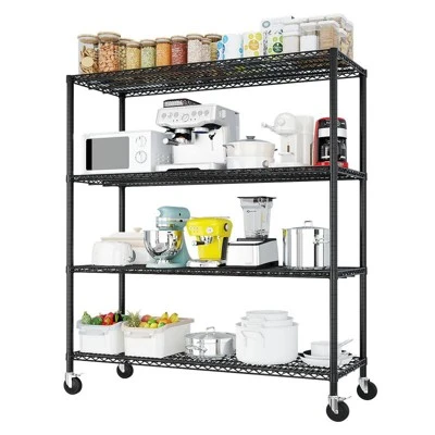 Heavy Duty Storage Metal Adjustable Shelves Wire Shelving Unit With Wheels 2500LBS NSF 5 Heavy Duty Storage Metal Adjustable Shelves Wire Shelving Unit With Wheels 2500LBS NSF - Image 3