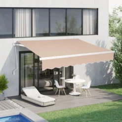 Karl Home | 12 Ft. X 10 Ft. Brown Polyester Cover Retractable Patio Awning 8 Karl Home | 12 Ft. X 10 Ft. Brown Polyester Cover Retractable Patio Awning -Karl Home Shop GUEST 0e8c4bc5 adf3 4c34 822e 85dab6895102