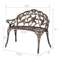 Karl Home|Bronze Color Powder Coated Aluminium Outdoor Bench