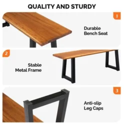 Karl Home | Patio Poplar Wooden Bench -Karl Home Shop GUEST 11a8cbcf 94d3 4acf bad8 fbaca67990ba