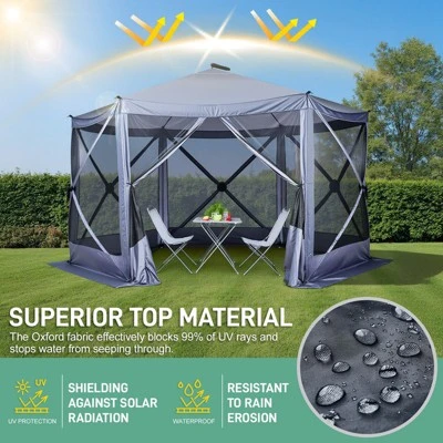 Karl Home | 12 Ft. X 12 Ft. Outdoor Pop-Up Camping Tent 4 Karl Home | 12 Ft. X 12 Ft. Outdoor Pop-Up Camping Tent - Image 2