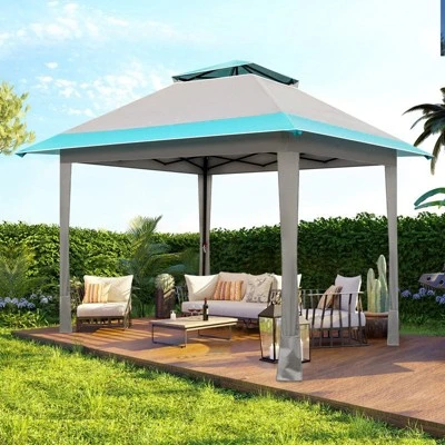 Karl Home | 10 Ft. W X 10 Ft. D Metal Patio Gazebo 2 Karl Home | 10 Ft. W X 10 Ft. D Metal Patio Gazebo