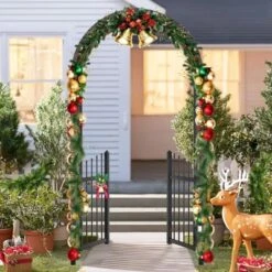 Karl Home 86 In. Black Pvc Garden Arbor With Gate -Karl Home Shop GUEST 1985044a 1404 4961 85b5 07888636ed8e