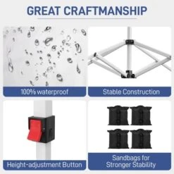 Karl Home | 10 Ft. X 10 Ft. White Outdoor Folding Canopy -Karl Home Shop GUEST 1a4fe0c6 422f 4ef6 9304 11565e6622cd