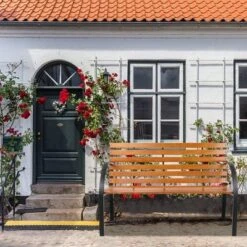 Karl Home|48 In. Metal And Wood Outdoor Bench -Karl Home Shop GUEST 1a9944e9 bf50 413b 83aa 96c9319c8c55