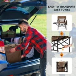 Karl Home Brown Metal Folding Beach Chair(Set Of 2) -Karl Home Shop GUEST 1bf1a06b 2e58 41a5 9192 4223853ca7e7 1