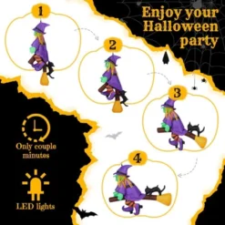 Karl Home 3.9 FT Halloween Inflatable Witch Riding Broom Broke Out From Window Outdoor Decorations 8 Karl Home 3.9 FT Halloween Inflatable Witch Riding Broom Broke Out From Window Outdoor Decorations -Karl Home Shop GUEST 1d92cdde b28a 49a4 9adf cec7c0a7e3ce