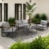 Karl Home Patio 4-Piece Metal Conversation Set With Cushions -Karl Home Shop GUEST 1eaa5e34 9701 445d 9d03 2245f3e41459