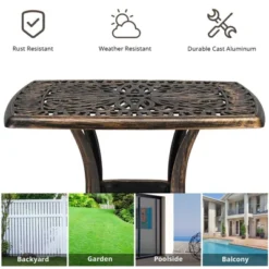 Karl Home |Square Metal Outdoor Side Table -Karl Home Shop GUEST 20d60de4 1814 4f72 9488 5a87ed313670