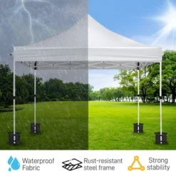 Karl Home | 10 Ft. X 10 Ft. White Outdoor Folding Canopy -Karl Home Shop GUEST 21f4c751 5eef 48e2 a11a 6d7cfc63a6dc