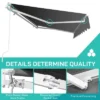 Karl Home | 13 Ft. X 8 Ft. Gray Polyester Cover Retractable Patio Awning -Karl Home Shop GUEST 23fcf357 821c 45da a54f 6cc13c5ec6e2