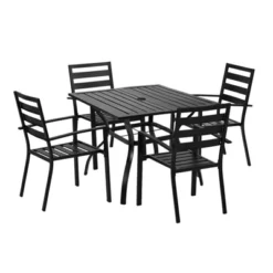 Patio Steel Square 4-Person Dining Set -Karl Home Shop GUEST 2a5a866f 00b7 4029 9448 8a1ca03c129c