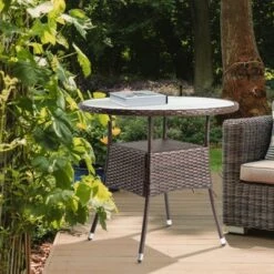 Karl Home Patio Brown Wicker Round Bar Table -Karl Home Shop GUEST 2b261067 f1d0 40f2 9c47 01d6e2c9e3f8