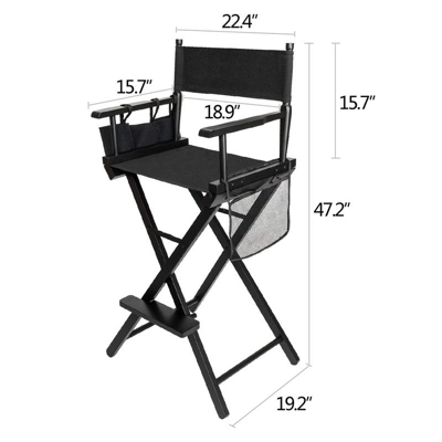 Karl Home Folding Director Chair Black 6 Karl Home Folding Director Chair Black - Image 4
