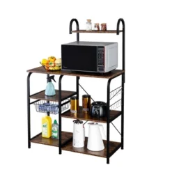 Karl Home Kitchen Baker's Rack 35.5in Microwave Stand 4-Tier -Karl Home Shop GUEST 2d633348 3a45 48f9 8525 1196982ca911