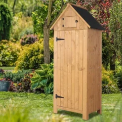 Karl Home 70'' H Yellow Solid Wood Outdoor Storage Shed -Karl Home Shop GUEST 2d823466 511f 41b7 98f8 b36931679dc2