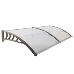 Karl Home | 77 In. W X 9.8 In. D Brown Polycarbonate Cover Awning -Karl Home Shop GUEST 2f81985e daf4 4345 a94e 1c43b5f4860c