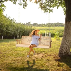 Karl Home | 5ft 3-Personn Nature Outdoor Fir Wood Hanging Porch Swing -Karl Home Shop GUEST 30d126fd 1fb3 49c0 8111 1f23cb2597a9