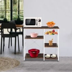 Karl Home 3-Tier Kitchen Baker's Rack Utility Storage Shelf Microwave Stand Storage Cart -Karl Home Shop GUEST 31159224 a529 42fa b2ce c2b048898716