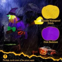 Karl Home 3.9 FT Halloween Inflatable Witch Riding Broom Broke Out From Window Outdoor Decorations 9 Karl Home 3.9 FT Halloween Inflatable Witch Riding Broom Broke Out From Window Outdoor Decorations -Karl Home Shop GUEST 323935f0 a4f5 41ef 9748 33a7ba4be27f