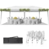 Karl Home | 10 Ft. X 20 Ft. White Iron-framed Fabric-clothed Party Tent Without Sidewalls