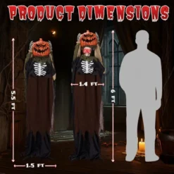 Karl Home 5.6ft Halloween Decorations Outdoor Animatronics Ghost With Pumpkin Head -Karl Home Shop GUEST 33363ebd 94d1 497f af01 c652647e3fce