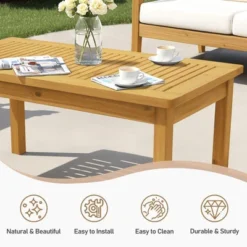 Karl Home Patio Light Brown Wood Table -Karl Home Shop GUEST 3363a9ed 6f1e 4ae0 b4b2 2a47082a7280