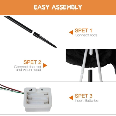 Karl Home 3PCS Halloween Witches Outdoor Decoration 3 Karl Home 3PCS Halloween Witches Outdoor Decoration