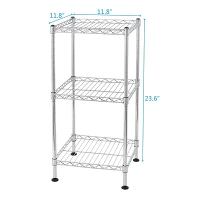 Karl Home 11.81in. W Steel Height -Adjustable Shelving Unit 3 Karl Home 11.81in. W Steel Height -Adjustable Shelving Unit
