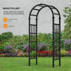 Karl Home 7.2FT Black PVC Garden Arbor 11 Karl Home 7.2FT Black PVC Garden Arbor -Karl Home Shop GUEST 36eb2bf6 a8dc 490b 9f80 ff9515bff733