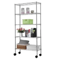 Karl Home 35.43 In.W Metal Shelving Unit With Wheels 14 Karl Home 35.43 In.W Metal Shelving Unit With Wheels -Karl Home Shop GUEST 3d5b3a35 d386 4dd7 868c a99e0de9e91e