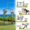 Karl Home 78'' W X 19.7'' D Black Garden Iron Arbor -Karl Home Shop GUEST 40b0188b 06d9 40f0 889e 795045582298
