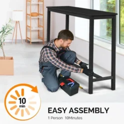 Karl Home Patio Fir Wood Black Bar Table -Karl Home Shop GUEST 40d29710 59b9 42fa 8780 93bfd0075c12