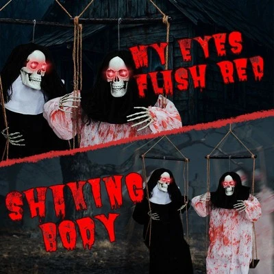 Karl Home 2PCS Halloween Decoration 3ft Scary Grim Reaper Swinging 5 Karl Home 2PCS Halloween Decoration 3ft Scary Grim Reaper Swinging - Image 4