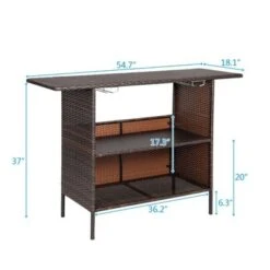 Karl Home Rectangular Wicker/Rattan Outdoor Bar Table -Karl Home Shop GUEST 438d736c ba92 4fe8 afbf f8f2290e1bb4