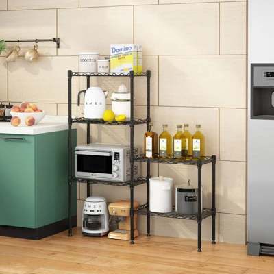 Karl Home | 59in. H X 21.25in. W X 11.42in.D 5 Layer Wire Shelving Unit 4 Karl Home | 59in. H X 21.25in. W X 11.42in.D 5 Layer Wire Shelving Unit - Image 2