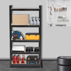 5-tier Metal Shelving Unit Adjustable Garage Storage Utility Rack