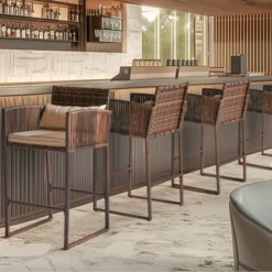 Patio 3-Piece Wicker Outdoor Bistro Set With Cushions -Karl Home Shop GUEST 4a4169a9 3ebd 4cc2 8cbe 0008b24087ee