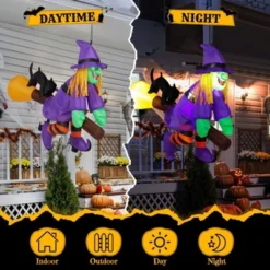 Karl Home 3.9 FT Halloween Inflatable Witch Riding Broom Broke Out From Window Outdoor Decorations 10 Karl Home 3.9 FT Halloween Inflatable Witch Riding Broom Broke Out From Window Outdoor Decorations -Karl Home Shop GUEST 4c4b47dd 37ae 4138 8ce0 a76d0280d0f1