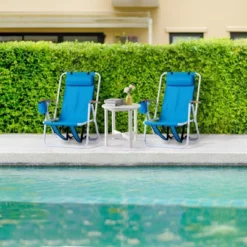 Karl Home Iron Frame Oxford Fabric Folding Beach Chair (Set Of 2) -Karl Home Shop GUEST 50016a03 eb34 416c 82c0 e936a46e9a02