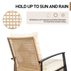 Karl Home Patio 3-Piece Wicker Rocking Conversation Set -Karl Home Shop GUEST 501959b0 a712 49a3 9036 f3b8f01f9762