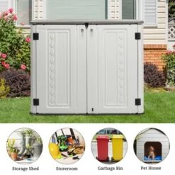 Karl Home 254 Gal HDPE White Storage Deck Box -Karl Home Shop GUEST 508e89dd a25f 42fb a3db 0129c4f3f6c8