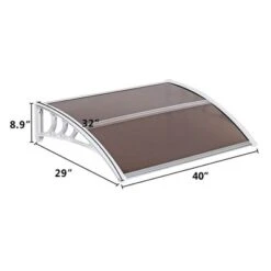 Karl Home | Winado 39 In. W X 5 In. D Plastic Brown Cover Retractable Door / Window Awning